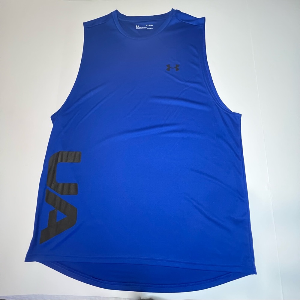 Mens UnderArmour Heat Gear Tank size XL royal blue